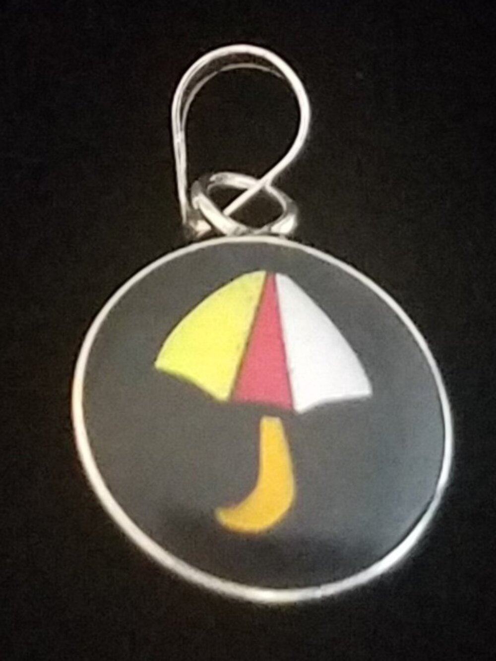 Sterling silver 925 UMBRELLA pendant enamel NEW rain charm
